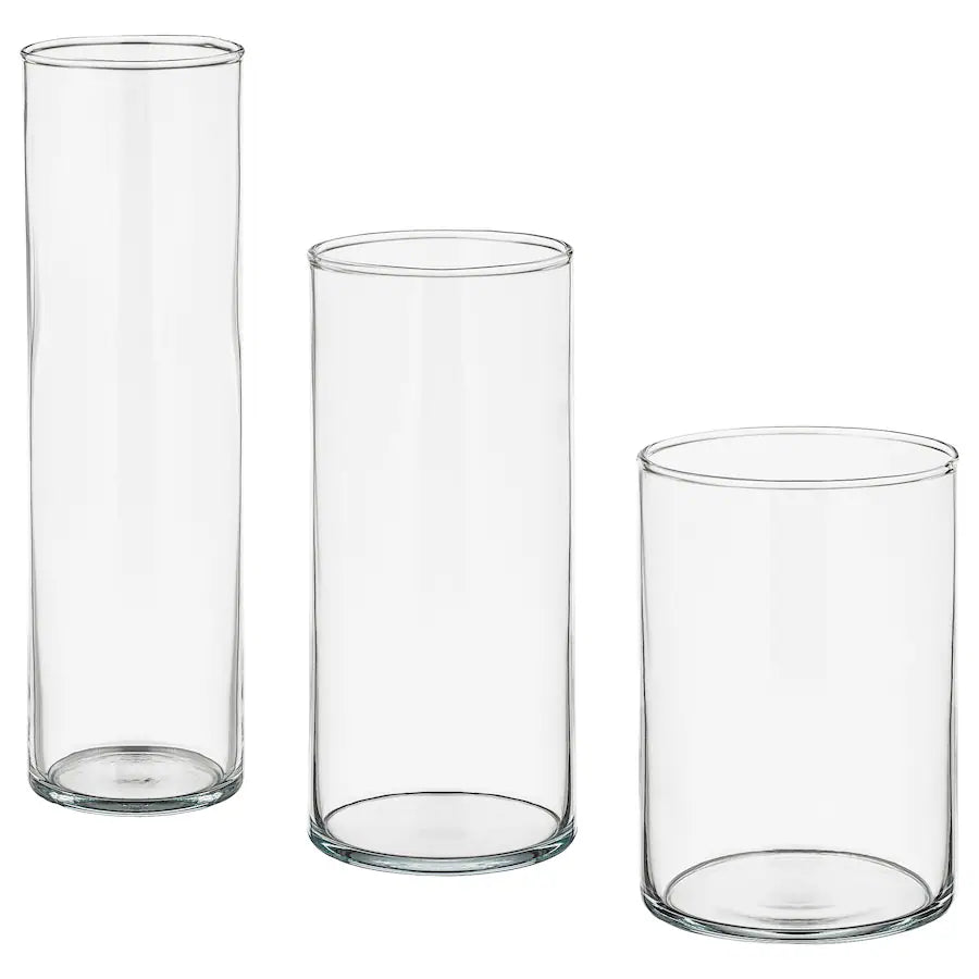 GLASS CYLINDERS FOR CANDLES + CANDLE SAND