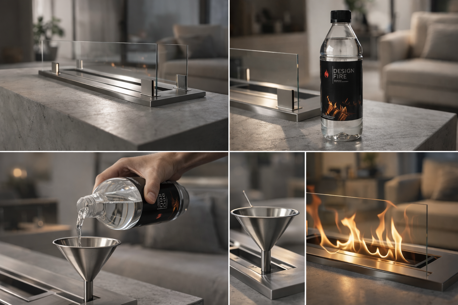 BIOETHANOL 1 LITER FLASKER