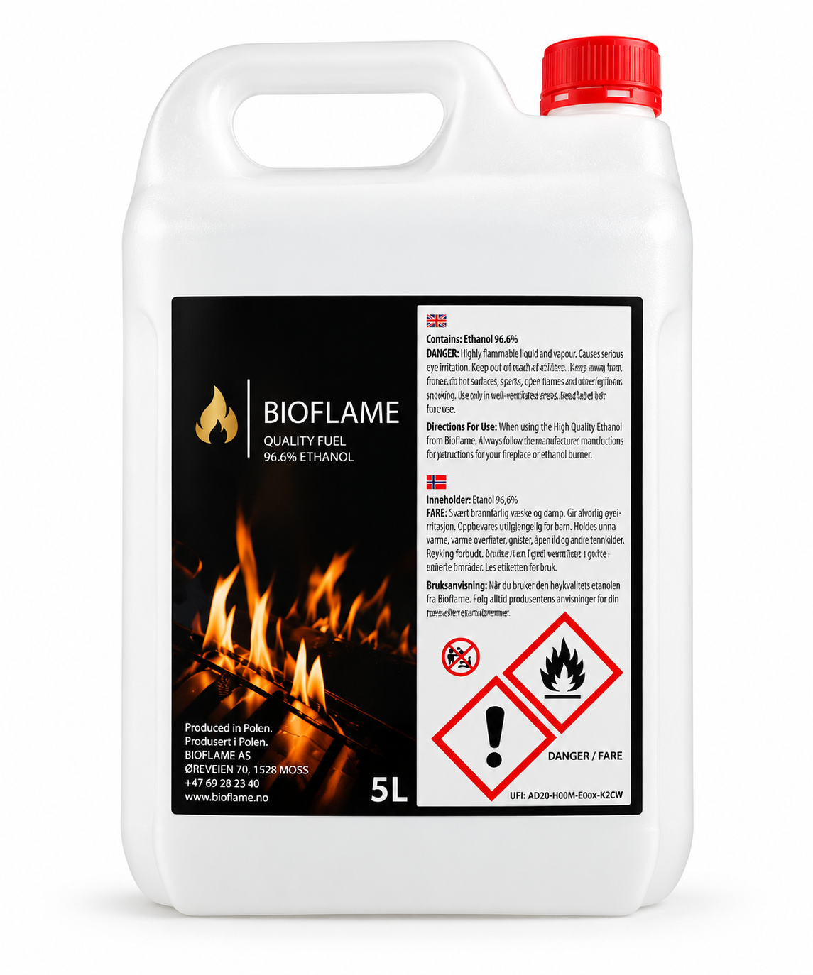 BIOETANOL 5 LITER FLASKER